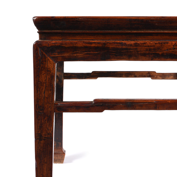 Corner Detail From Option 1 From Pair Of Chinese Elm Square Side Tables  - 19thC | Indigo Antiques