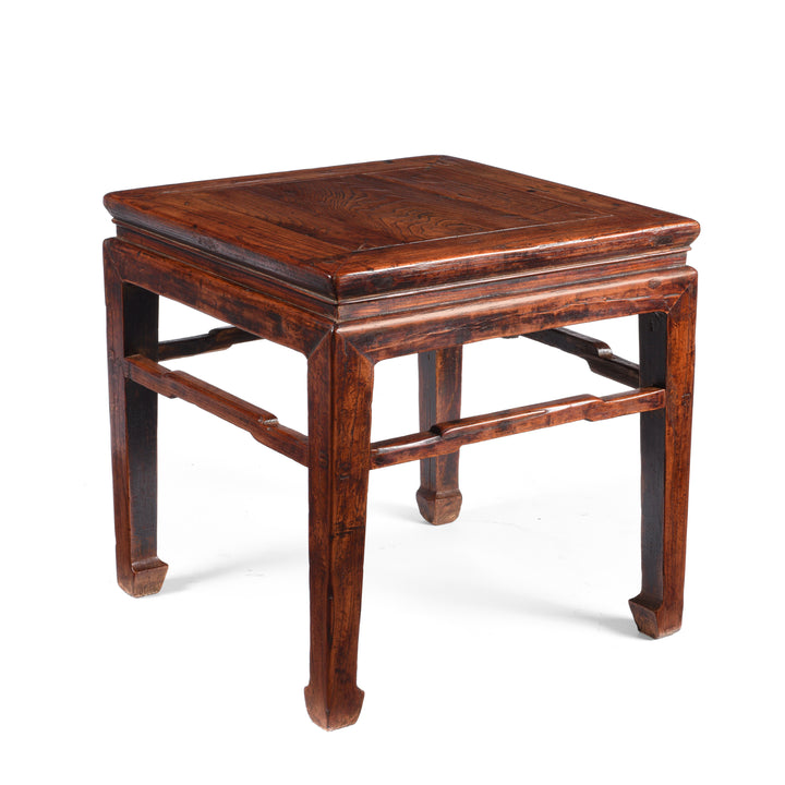 Angled View Of Option 1 From Pair Of Chinese Elm Square Side Tables  - 19thC | Indigo Antiques