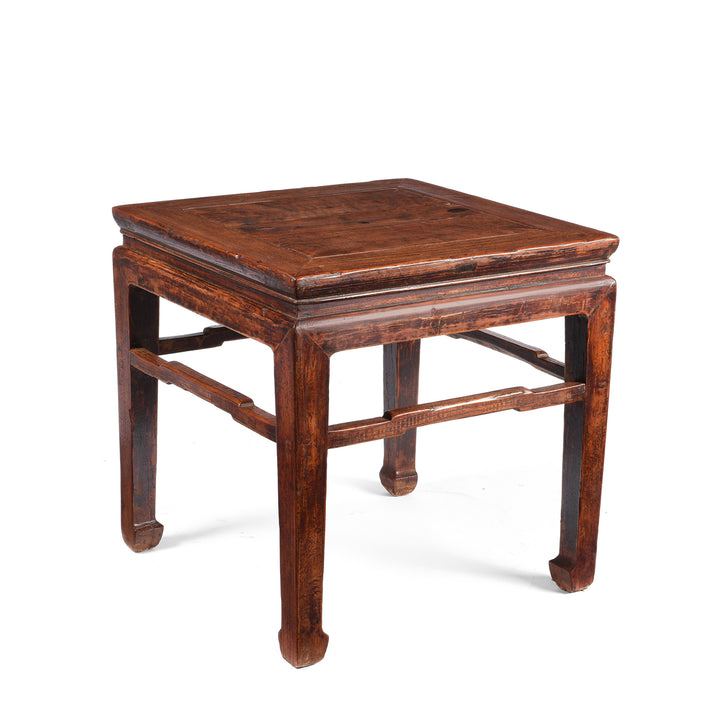 Angled View Of Option 2 From Pair Of Chinese Elm Square Side Tables  - 19thC | Indigo Antiques