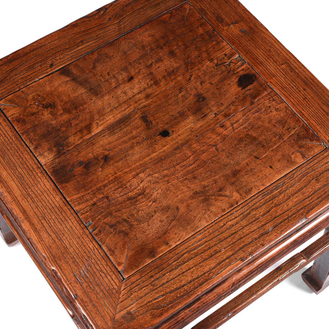 Surface Of Option 2 From Pair Of Chinese Elm Square Side Tables  - 19thC | Indigo Antiques