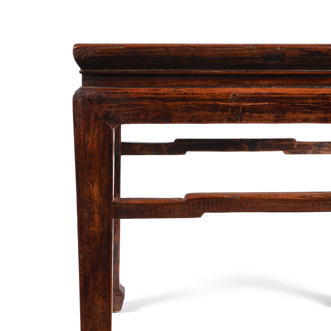 Corner Detail From Option 2 From Pair Of Chinese Elm Square Side Tables  - 19thC | Indigo Antiques