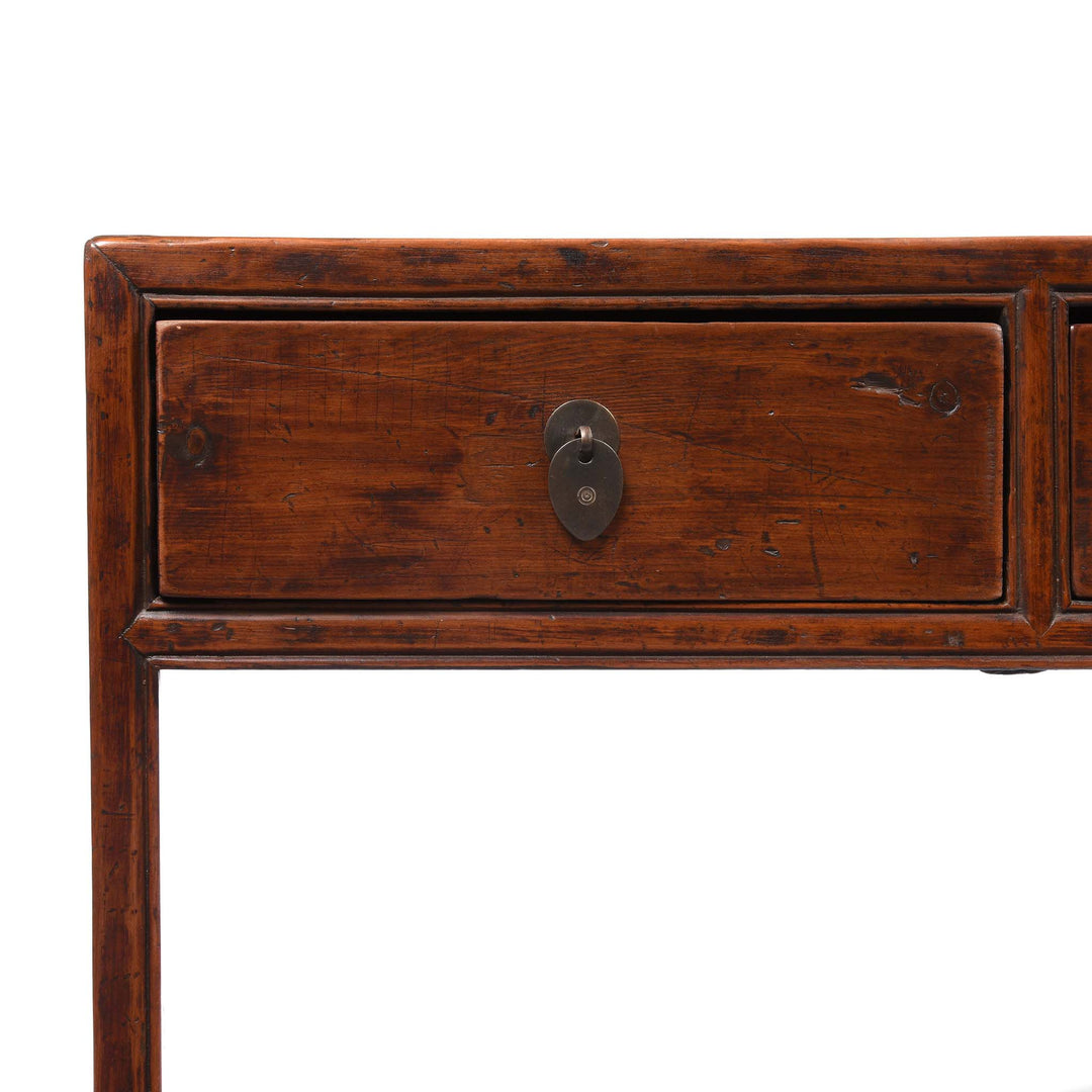 Corner Detail From Cedar Kang Table From Tianjin - 19thC | Indigo Antiques