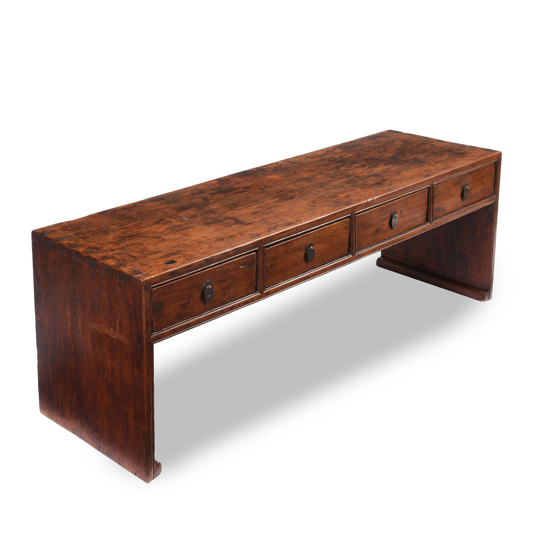 Angled View Of Cedar Kang Table From Tianjin - 19thC | Indigo Antiques