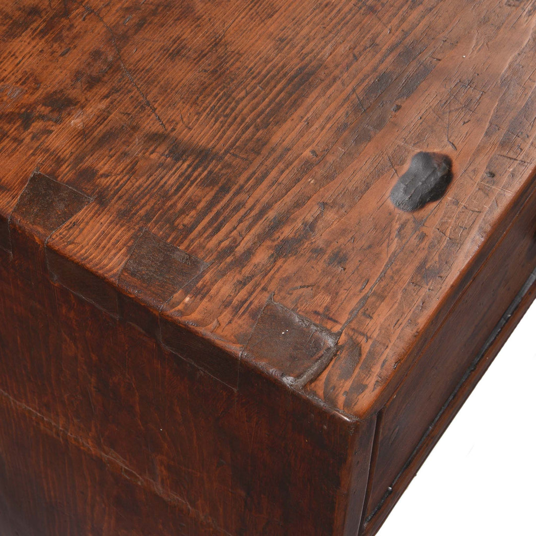 Corner Detail From Cedar Kang Table From Tianjin - 19thC | Indigo Antiques
