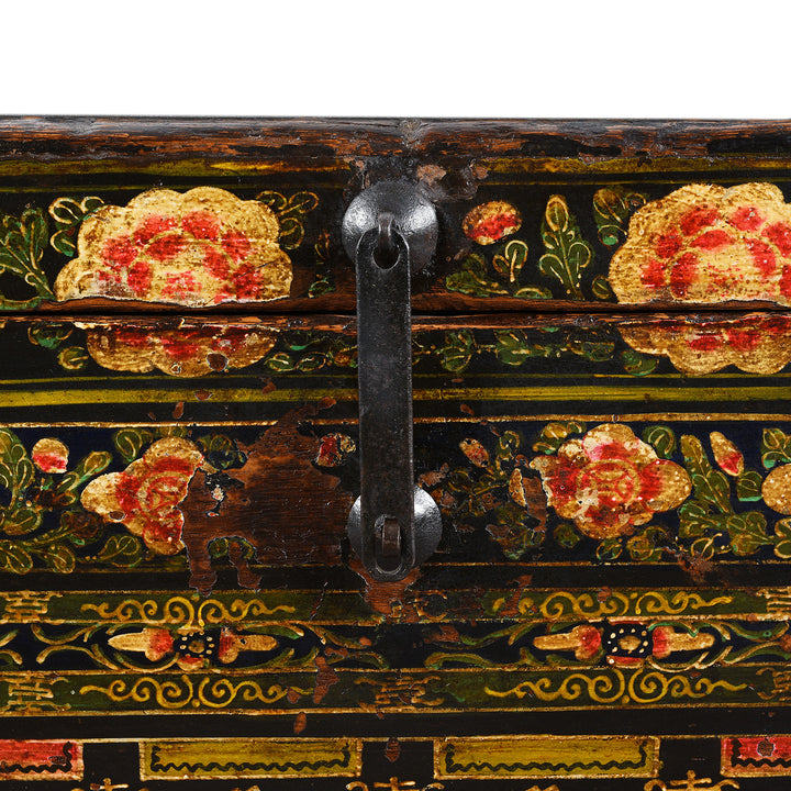Latch Detail From Painted Opera Chest from Shanxi - 19thC | INDIGO ANTIQUES