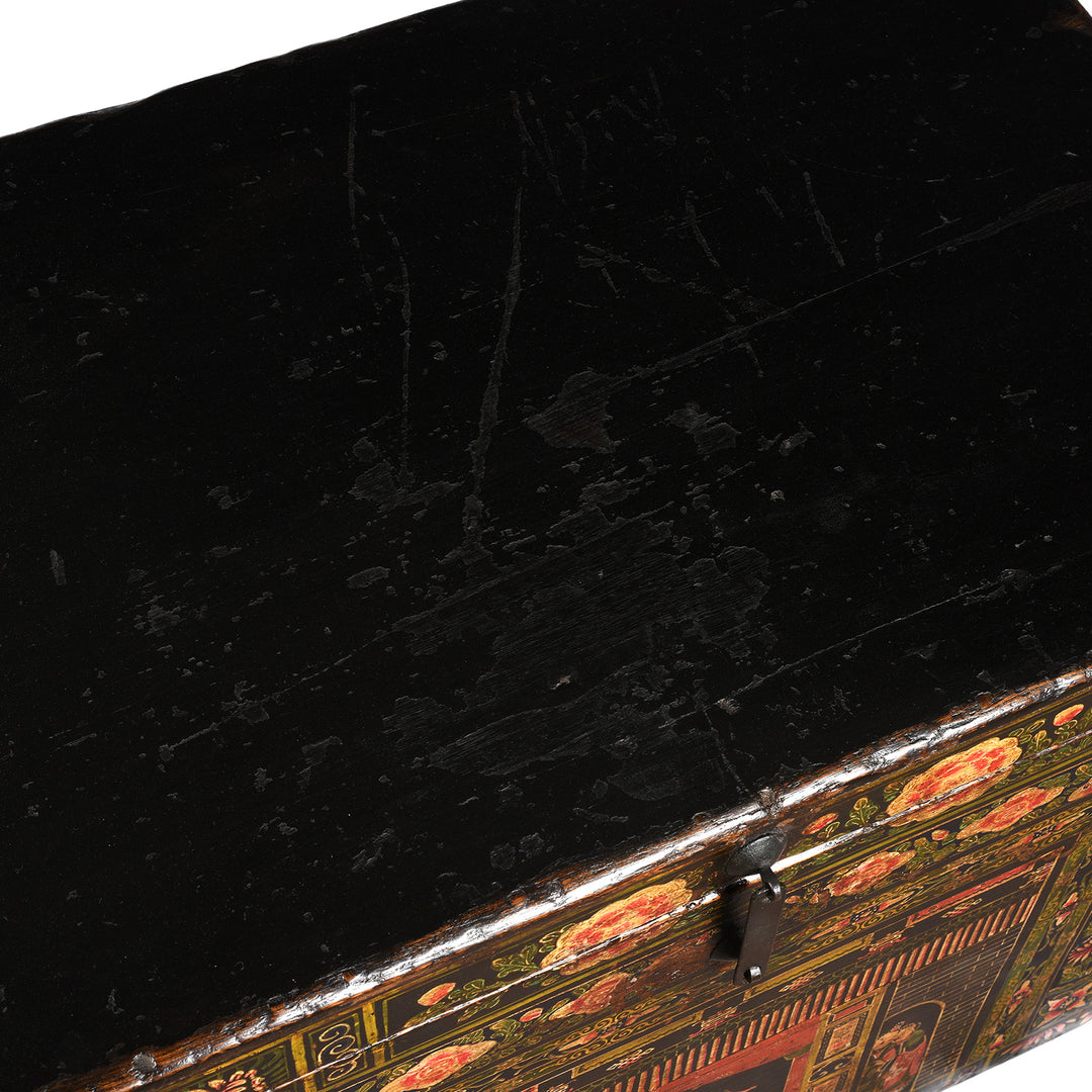 Surface Detail From Painted Opera Chest from Shanxi - 19thC | INDIGO ANTIQUES