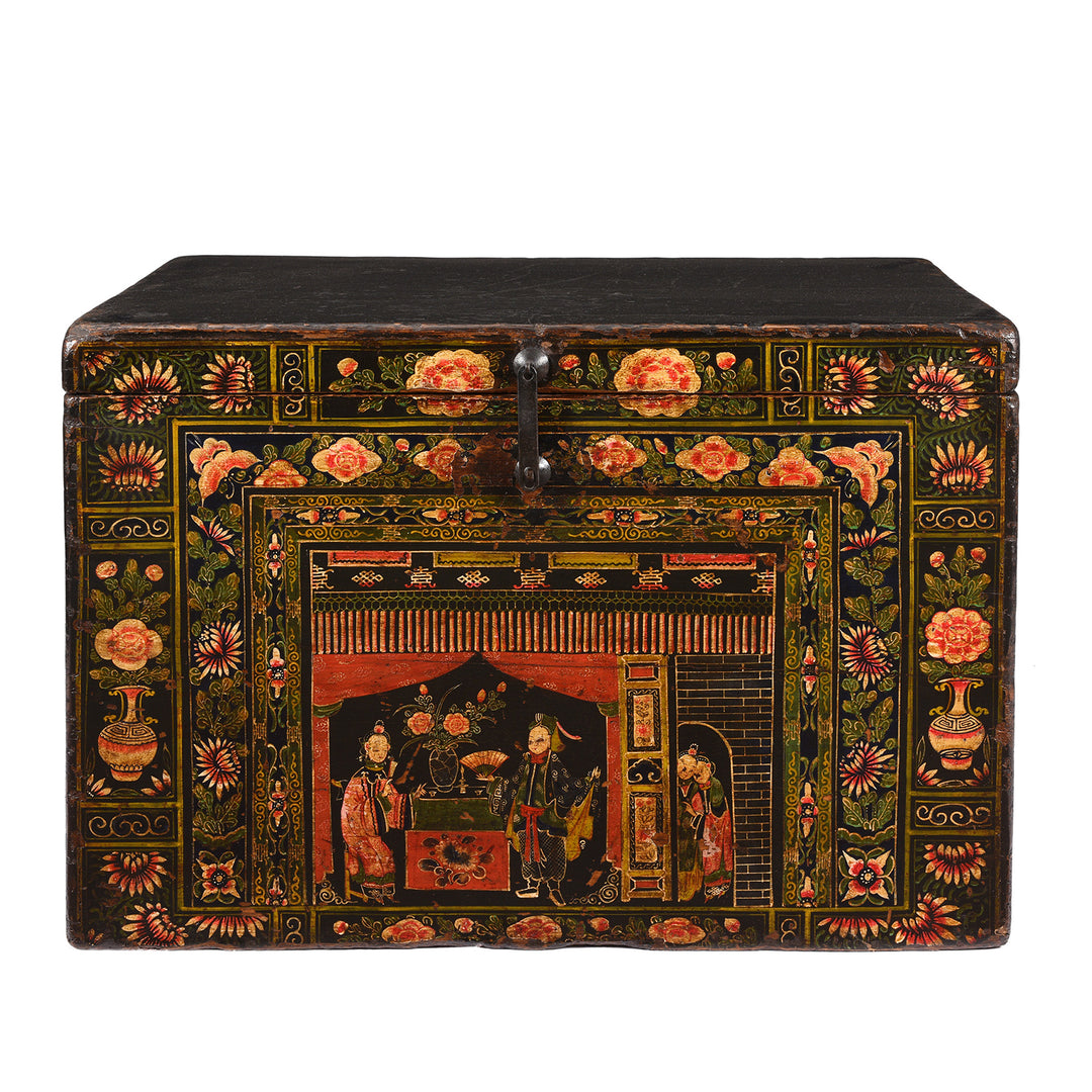Painted Opera Chest from Shanxi - 19thC | INDIGO ANTIQUES