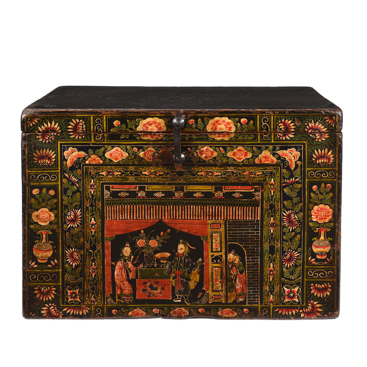 Painted Opera Chest from Shanxi - 19thC | INDIGO ANTIQUES