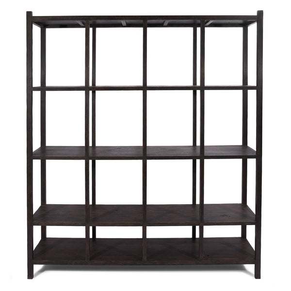 Black Painted Shelving Unit from Reclaimed Pine