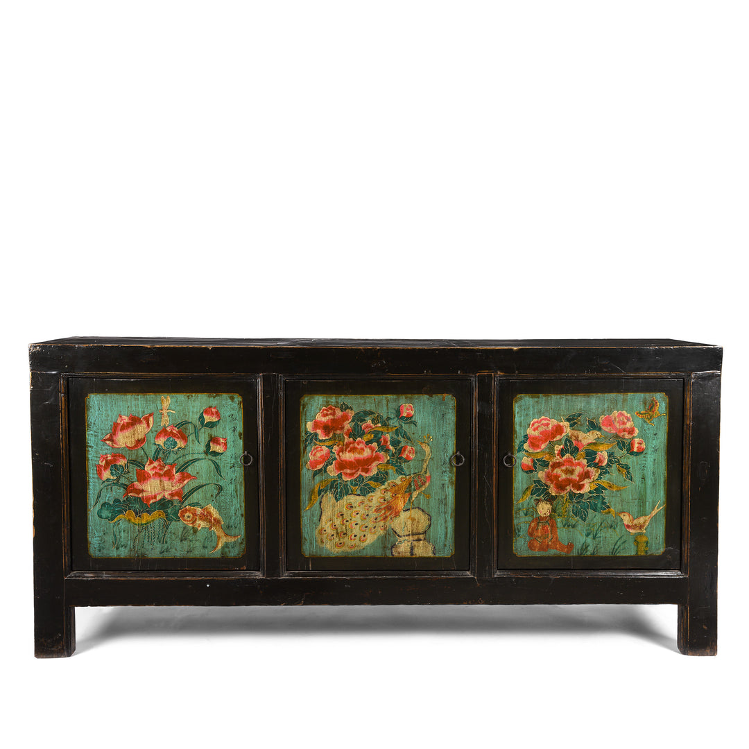 Painted Sideboard From Mongolia - Ca 1930's | Indigo Antiques