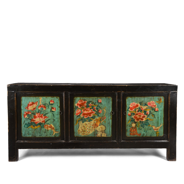 Painted Sideboard From Mongolia - Ca 1930's | Indigo Antiques