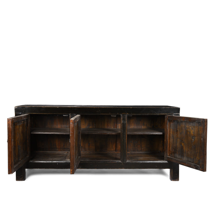 Interior Of  Painted Sideboard From Mongolia - Ca 1930's | Indigo Antiques