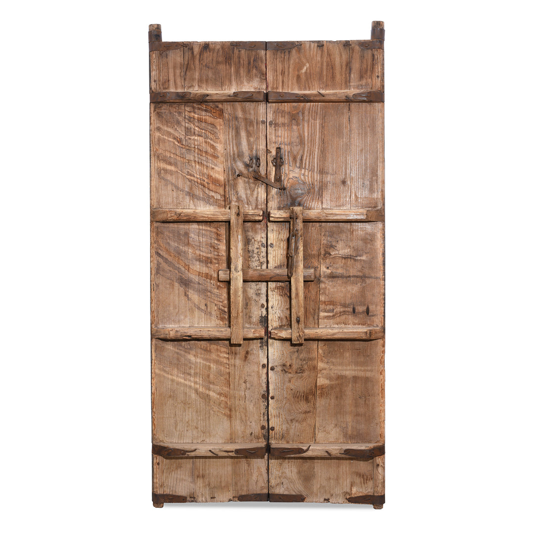 Reverse Of Iron Bound Elm Doors From Shanxi Province - 19thC | Indigo Antiques