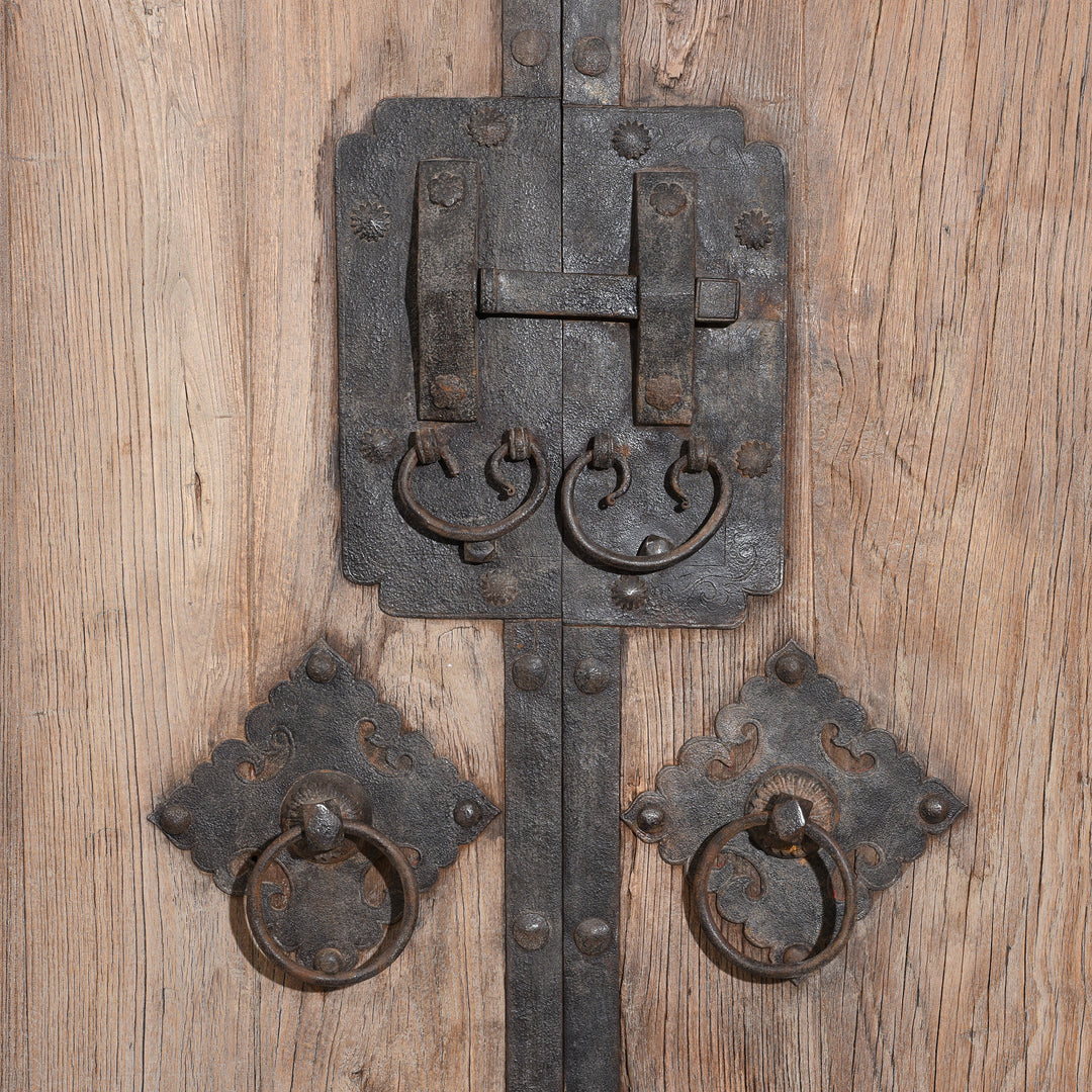 Detail From Iron Bound Elm Doors From Shanxi Province - 19thC | Indigo Antiques