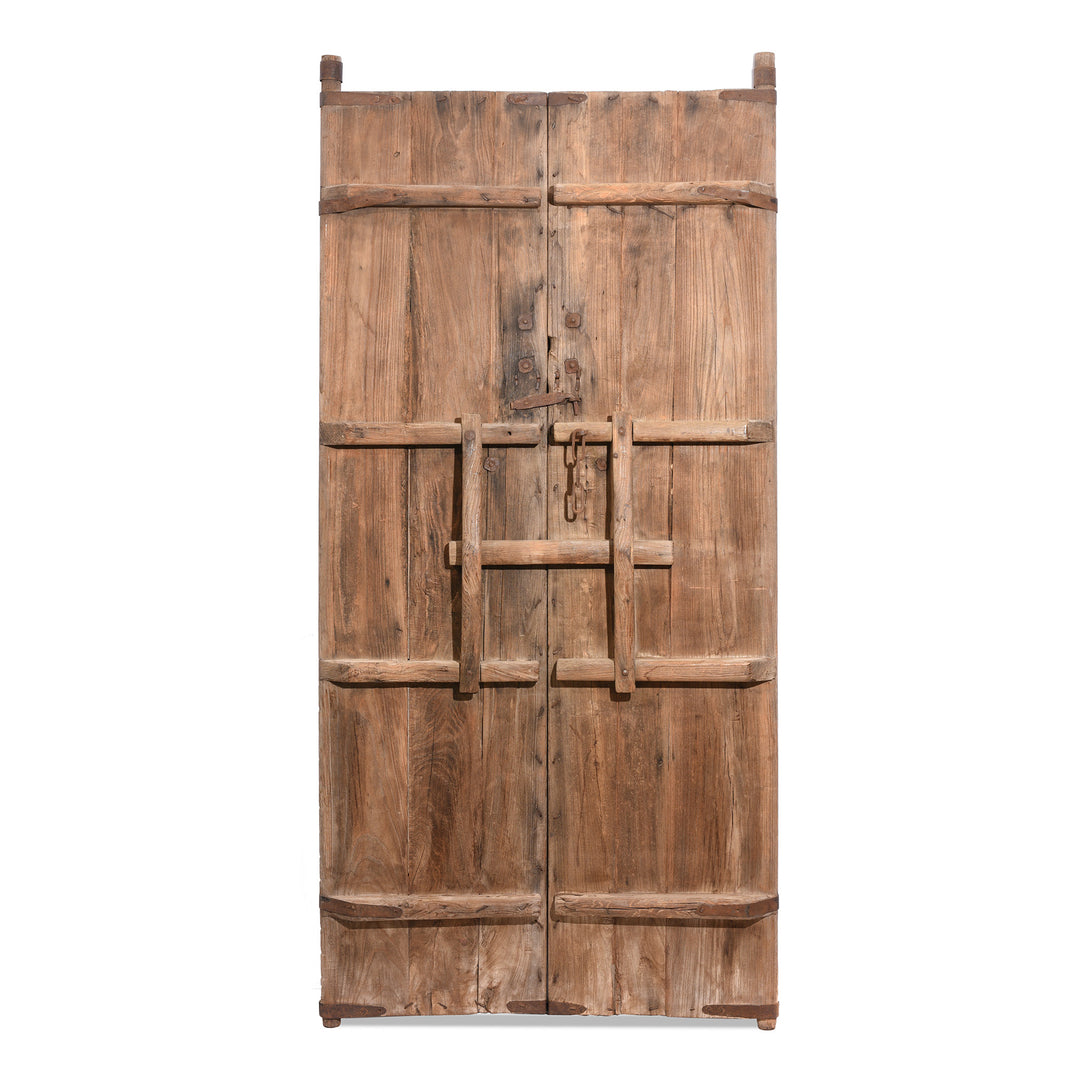 Reverse Of Iron Bound Elm Doors From Shanxi Province - 19thC | Indigo Antiques