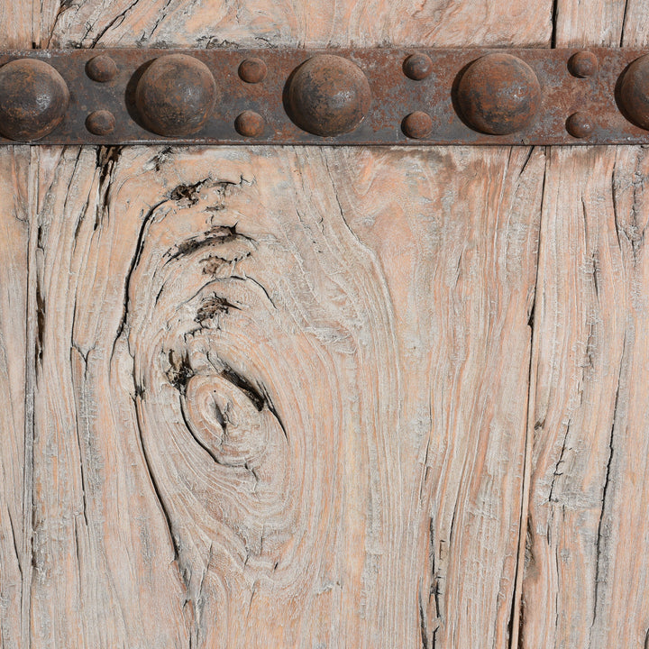 Wood & Iron Detail From Iron Bound Elm Doors From Shanxi Province - 19thC | Indigo Antiques