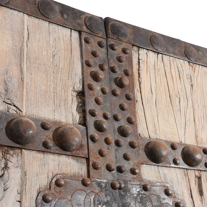 Iron Detail From Iron Bound Elm Doors From Shanxi Province - 19thC | Indigo Antiques