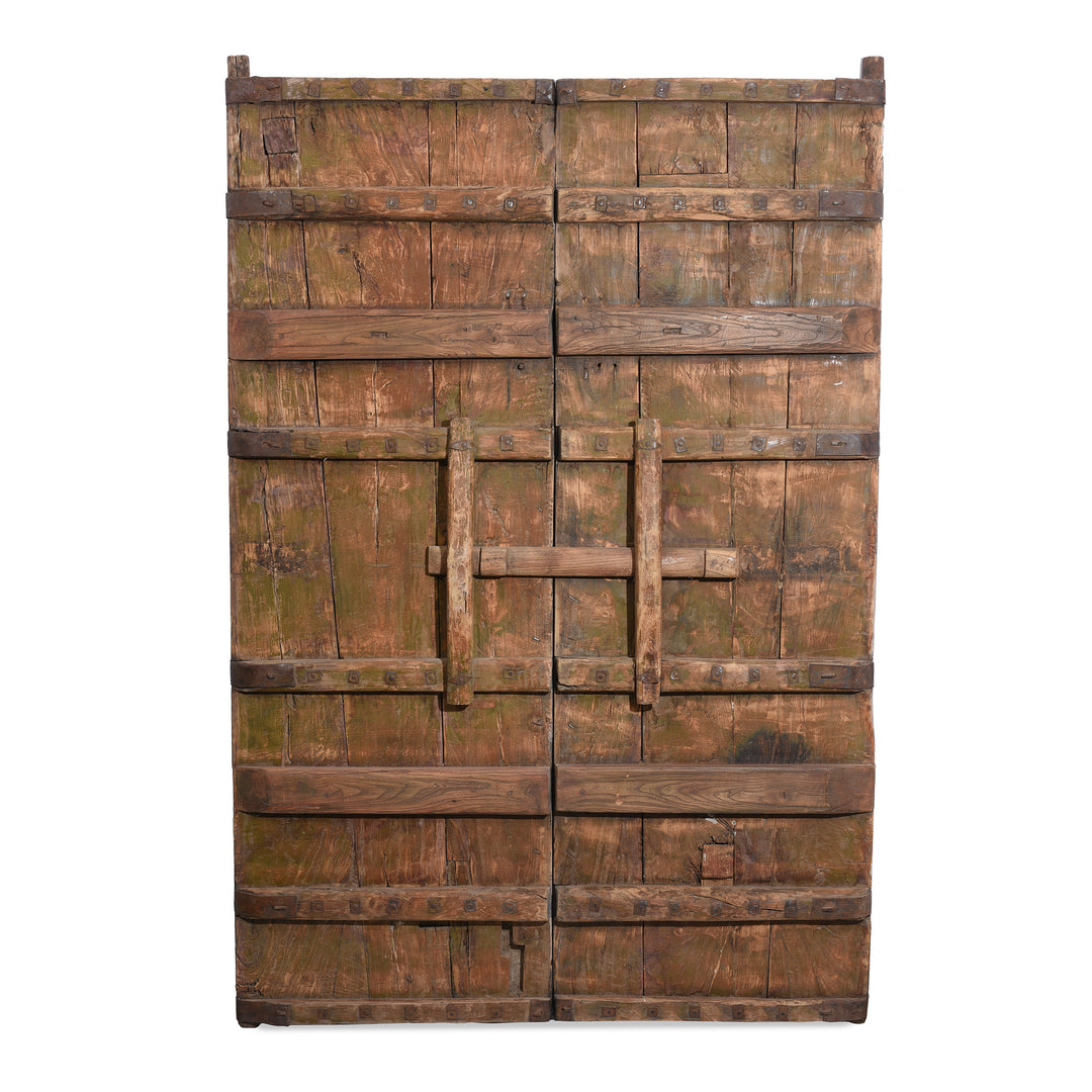 Reverse Of Iron Bound Elm Doors From Shanxi Province - 19thC | Indigo Antiques