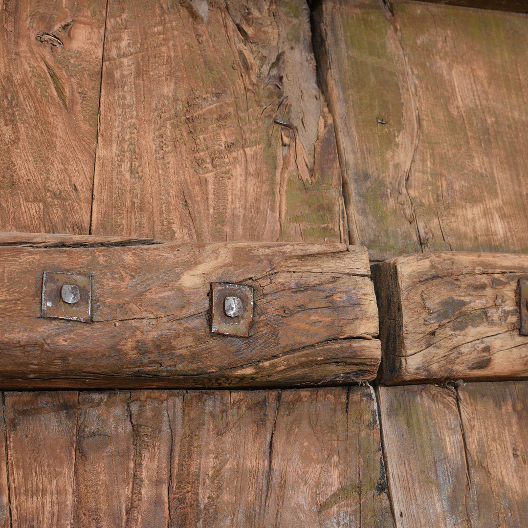 Detail From Reverse Of Iron Bound Elm Doors From Shanxi Province - 19thC | Indigo Antiques