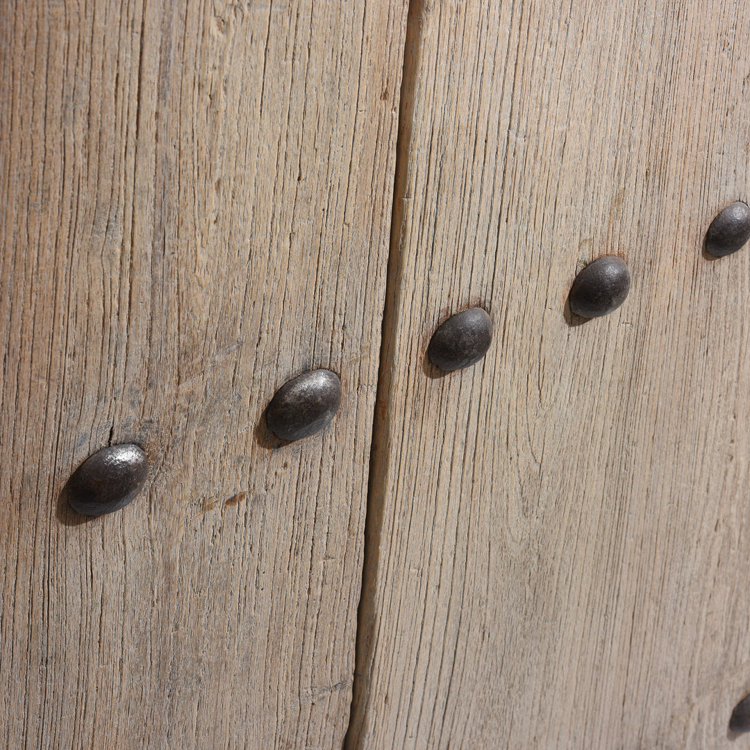 Iron Rivets Detail From Iron Bound Elm Doors From Shanxi Province - 19thC | Indigo Antiques