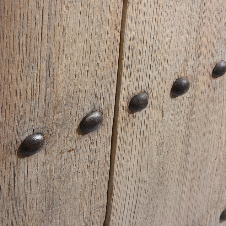 Iron Rivets Detail From Iron Bound Elm Doors From Shanxi Province - 19thC | Indigo Antiques