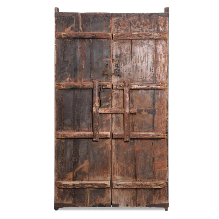 Reverse Of Iron Bound Elm Doors From Shanxi Province - 19thC | Indigo Antiques