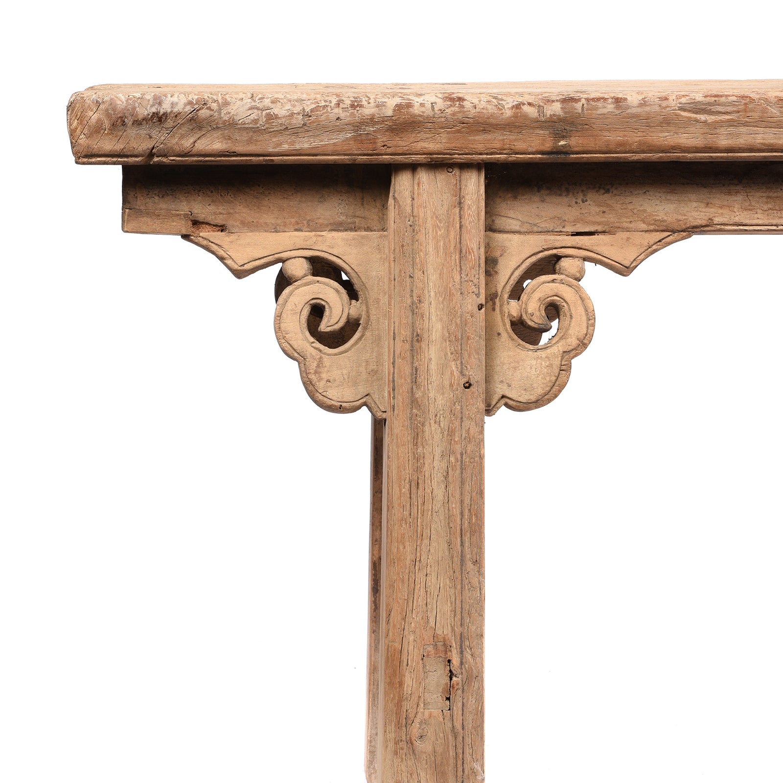 Antique Chinese Elm Spring Bench - Shanxi Province - 19thC | Indigo Antiques