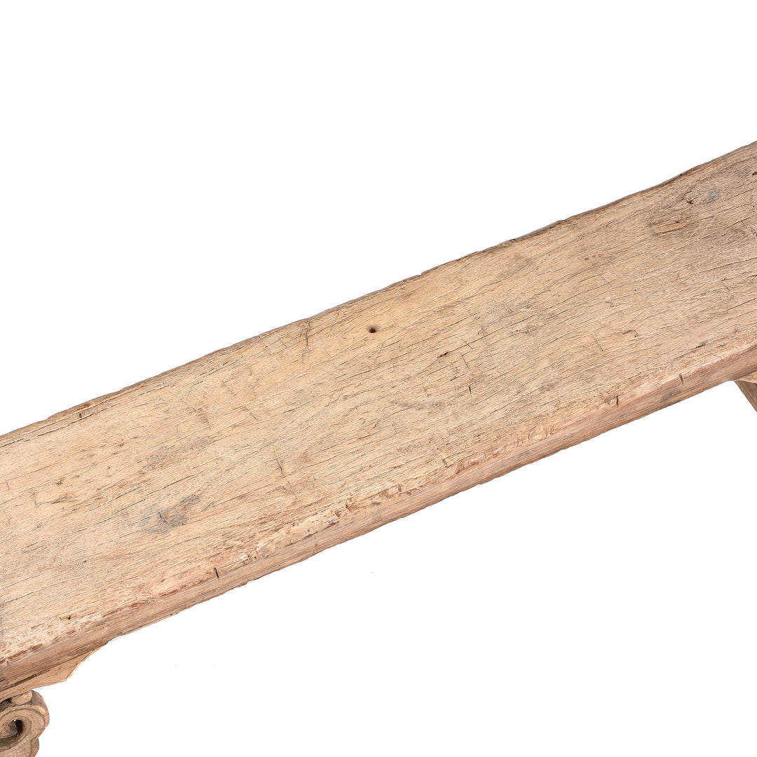 Top Of Antique Chinese Elm Spring Bench - Shanxi Province - 19thC | Indigo Antiques