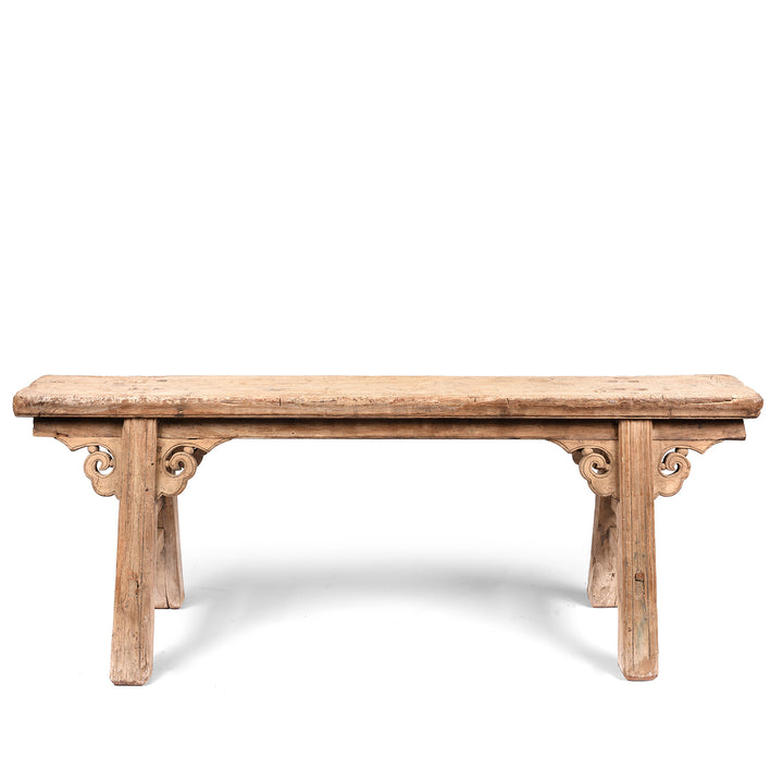 Antique Chinese Elm Spring Bench - Shanxi Province - 19thC | Indigo Antiques