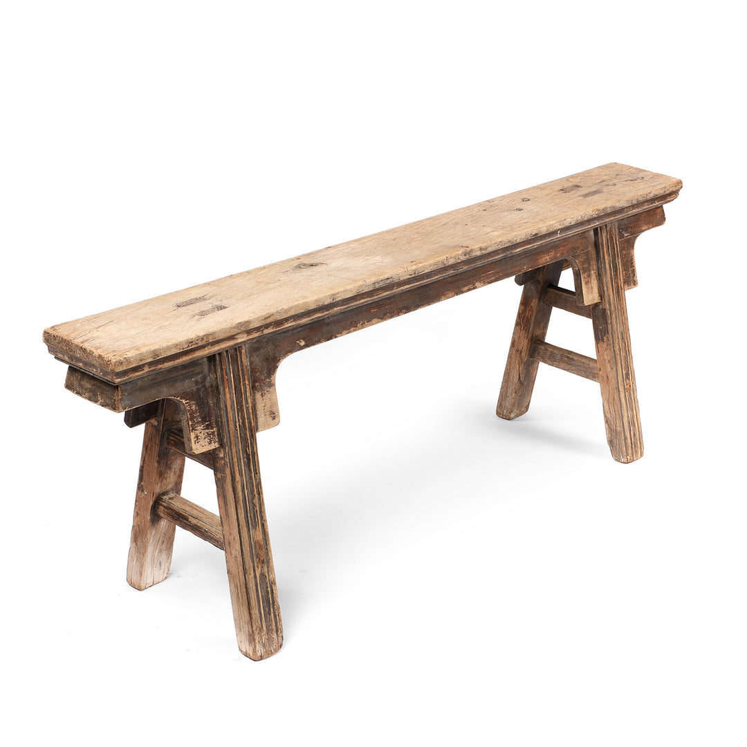 Angled View Of Spring Bench - Elm from Shanxi Province - 19thC | Indigo Antiques