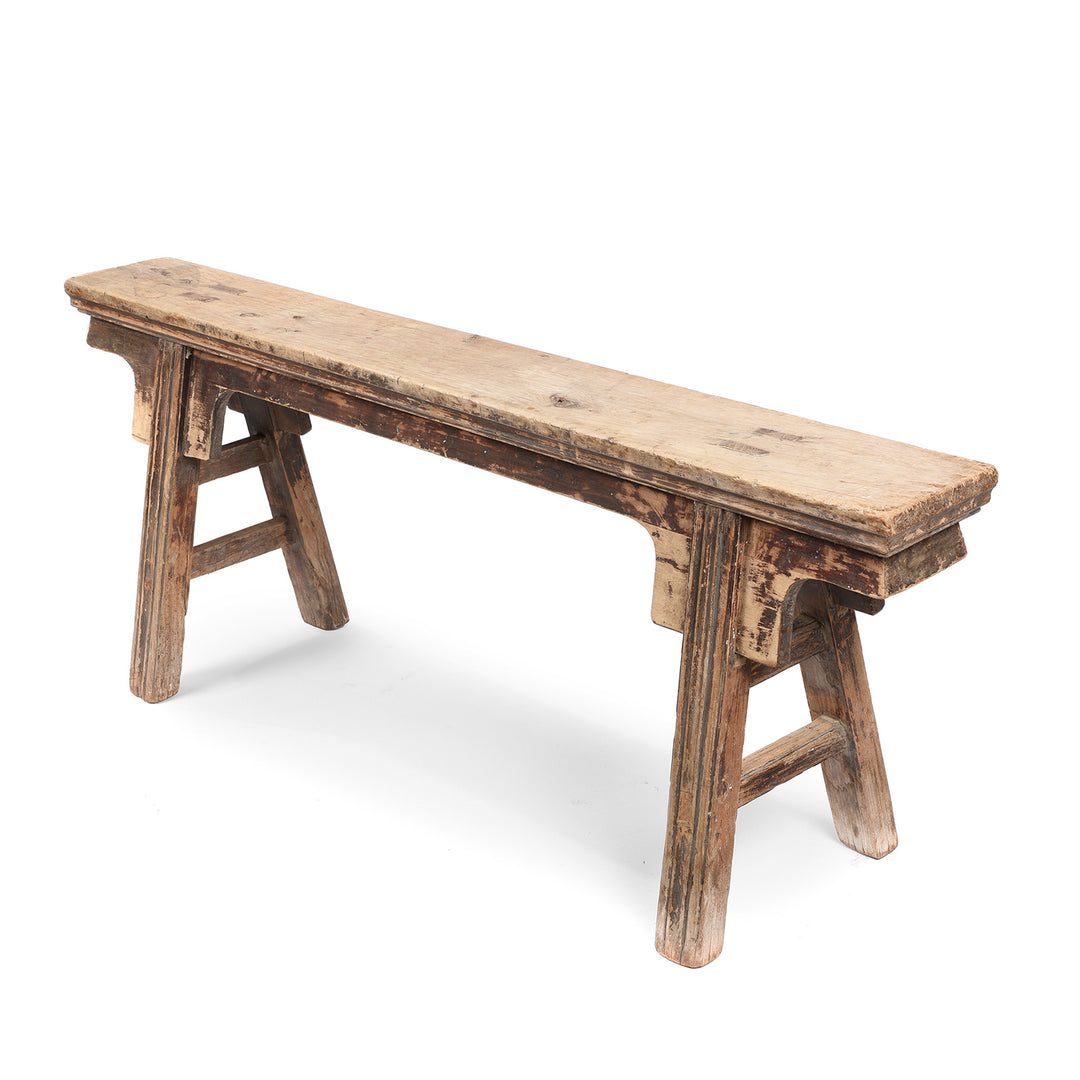 Angled View Of Spring Bench - Elm from Shanxi Province - 19thC | Indigo Antiques