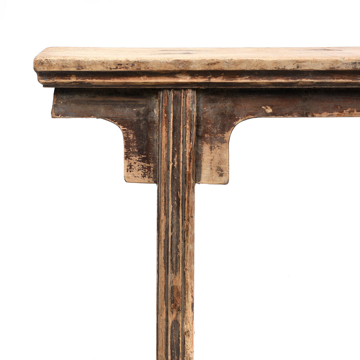 Corner Detail From Spring Bench - Elm from Shanxi Province - 19thC | Indigo Antiques