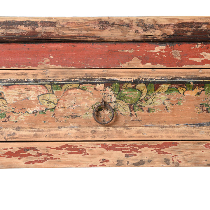Paintwork Detail of Painted Altar Table From Mongolia - 19thC | Indigo Antiques