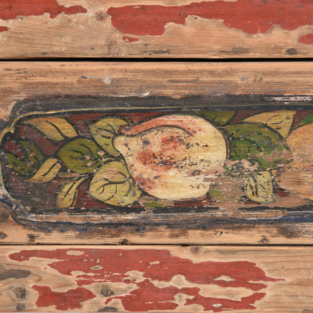Paintwork Detail Of Painted Altar Table From Mongolia - 19thC | Indigo Antiques