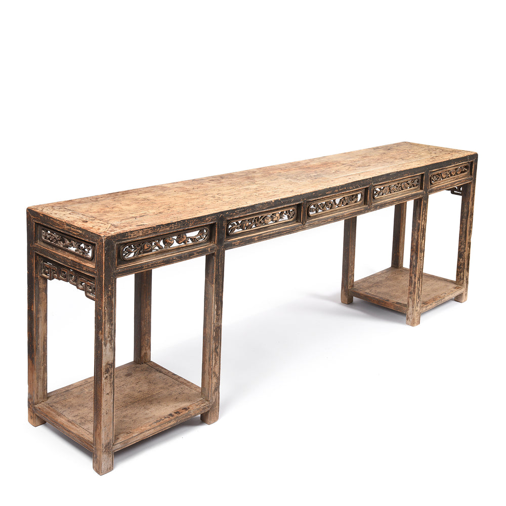 Painted Chinese Pedestal Altar Table From Shanxi - 19thC | Indigo Antiques