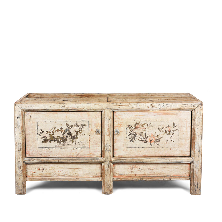 Antique Pale Painted Mongolian Sideboard - Ca 1920 | Indigo Antiques