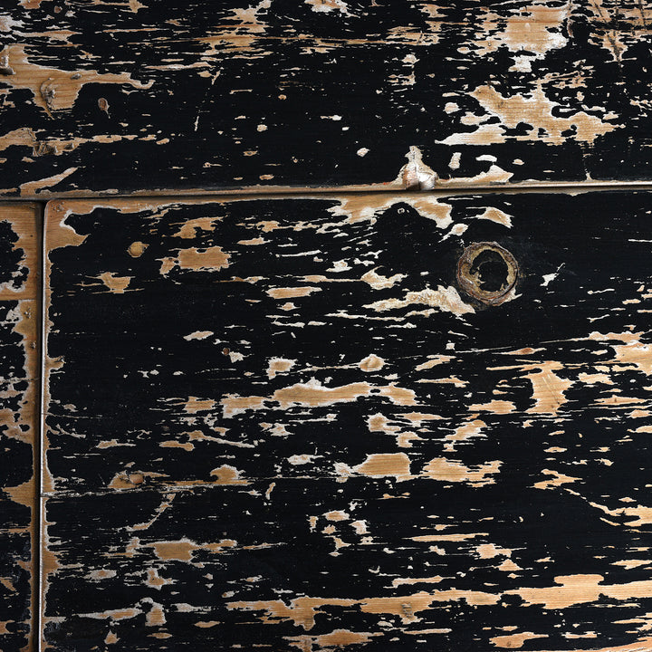 Detail From Antique 2 Door Painted Mongolian Sideboard - Ca 1920 | Indigo Antiques