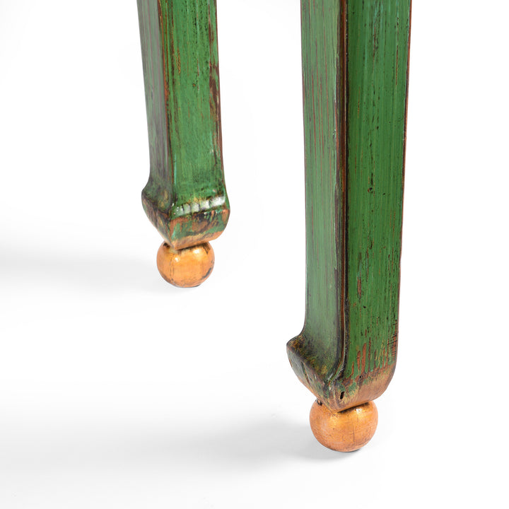 Legs Detail From Reproduction Green Lacquer Console Table | Indigo Antiques