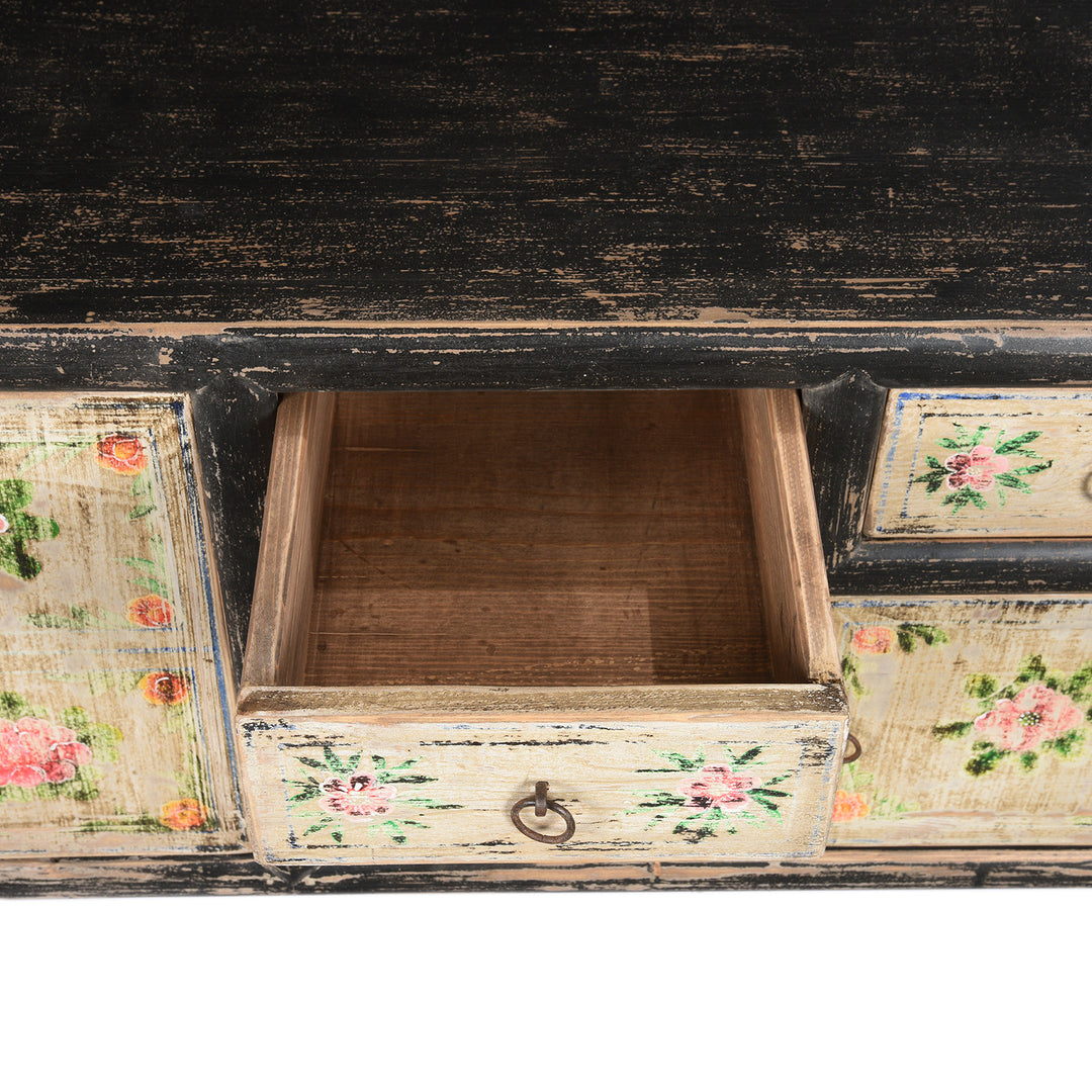 Painted 'Kang' Low Cabinet From Mongolia | Indigo Antiques
