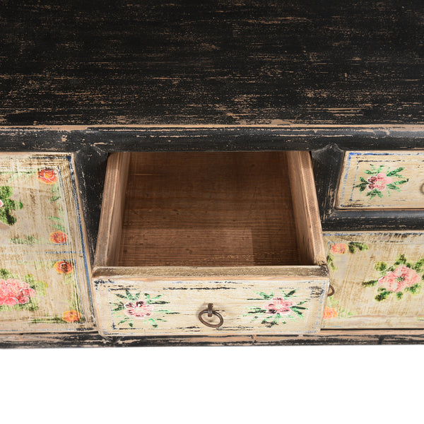 Painted 'Kang' Low Cabinet From Mongolia