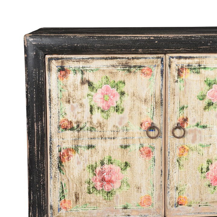 Painted 'Kang' Low Cabinet From Mongolia | Indigo Antiques