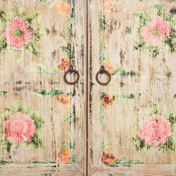 Painted 'Kang' Low Cabinet From Mongolia | Indigo Antiques