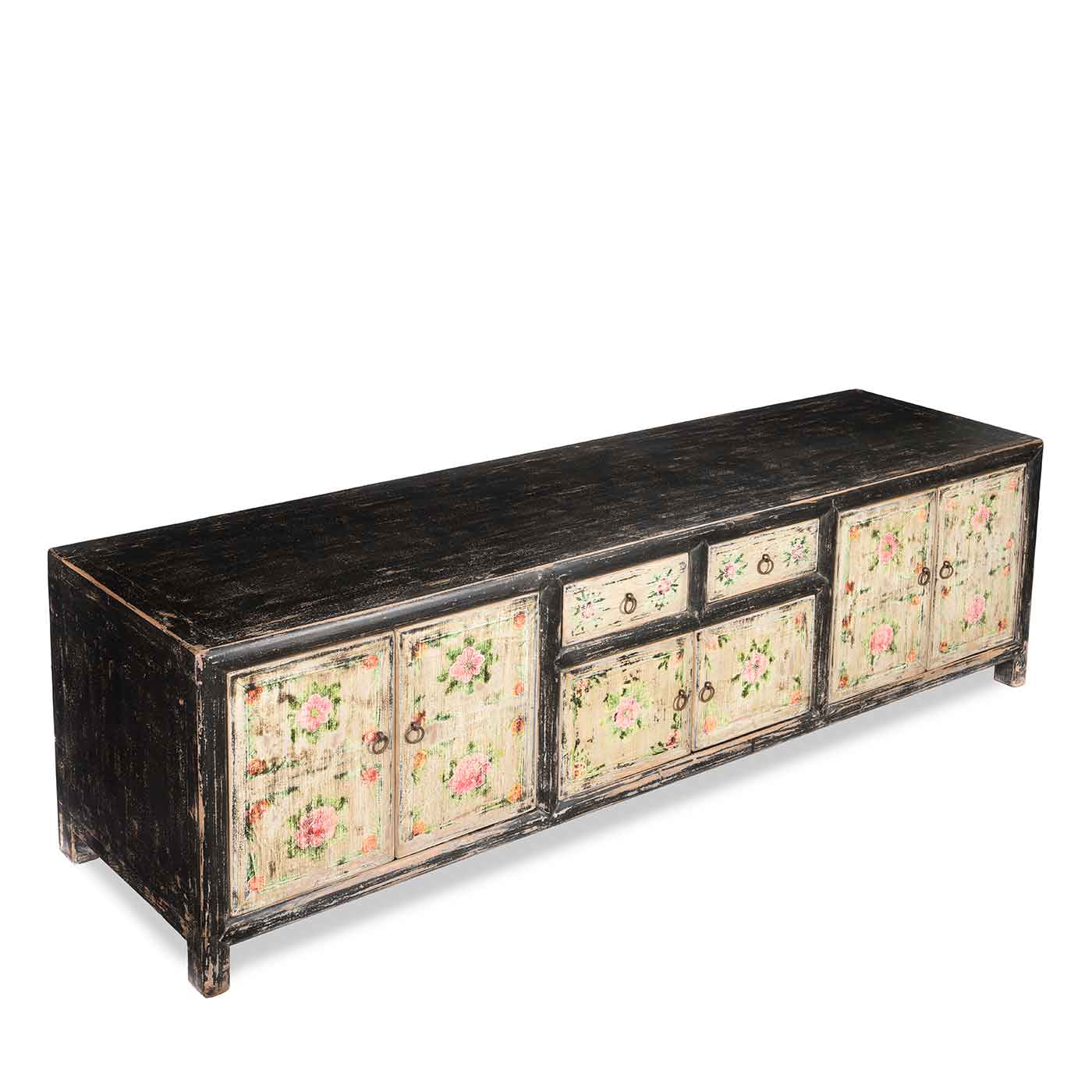 Painted 'Kang' Low Cabinet From Mongolia | Indigo Antiques
