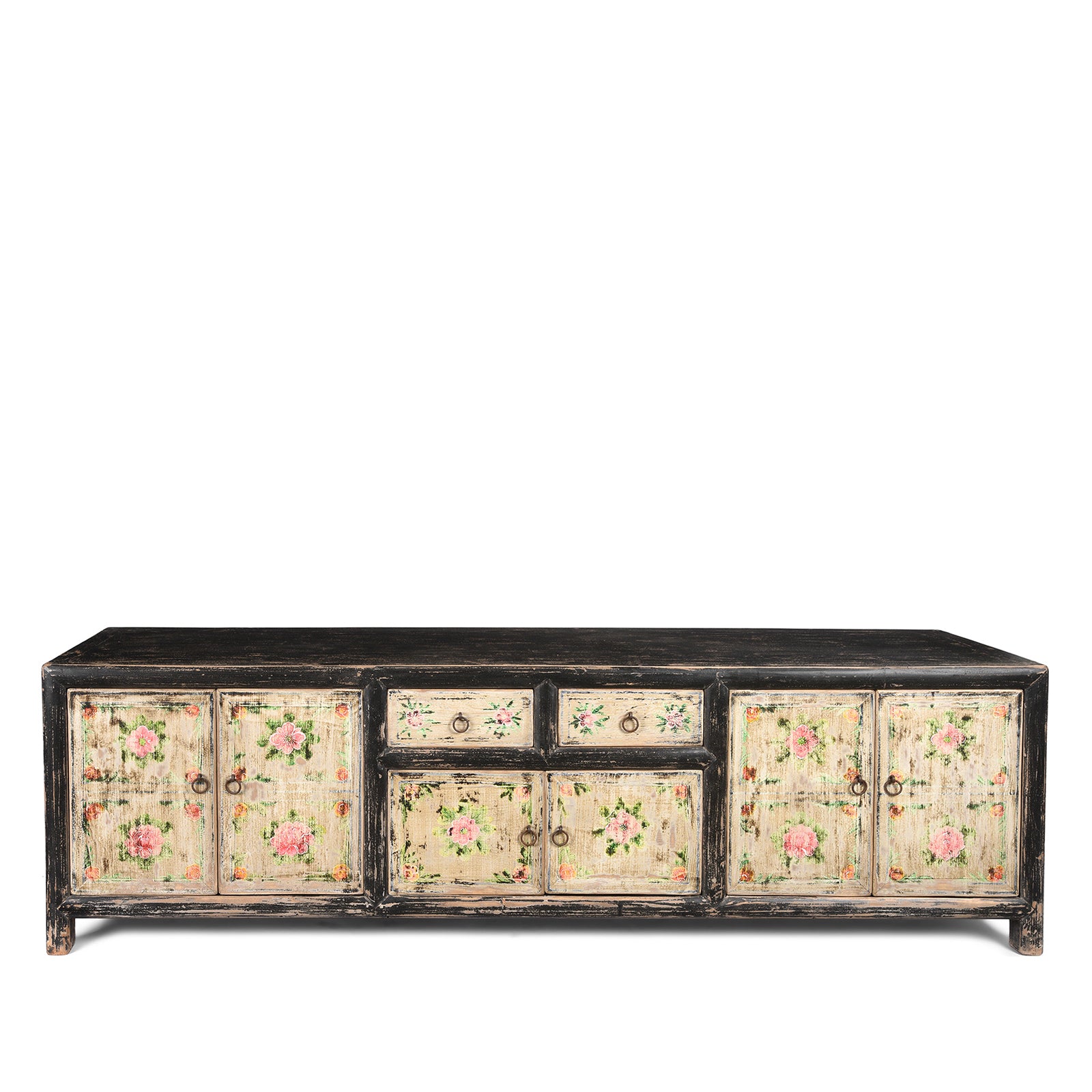 Painted 'Kang' Low Cabinet From Mongolia | Indigo Antiques