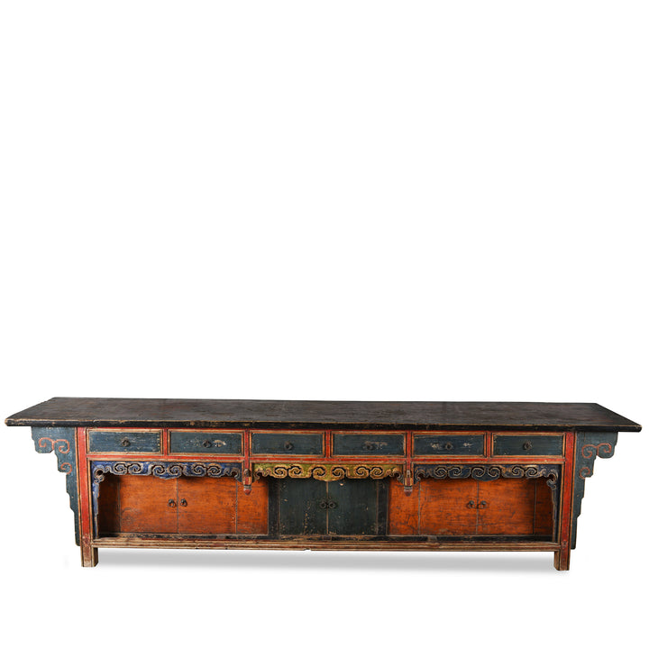 Painted Mongolian Altar Cabinet - Early 19thC | Indigo Antiques