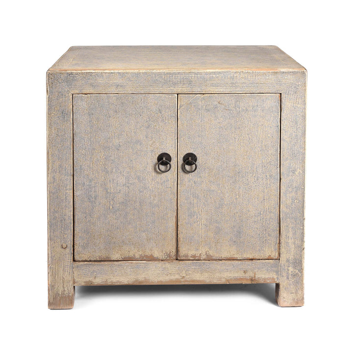 Painted Chinese Side Cabinet Made From Reclaimed Pine | Indigo Antiques