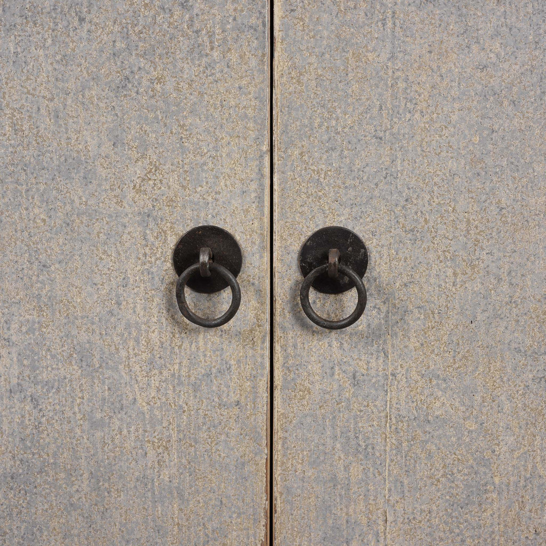 Doors Detail From Painted Chinese Side Cabinet Made From Reclaimed Pine | Indigo Antiques