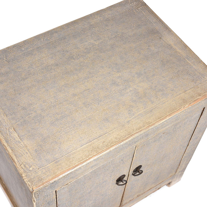 Surface From Painted Chinese Side Cabinet Made From Reclaimed Pine | Indigo Antiques