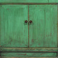 Green Lacquer 4 Door Mongolian Sideboard