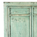 Green Painted Cabinet Made From Old Pine